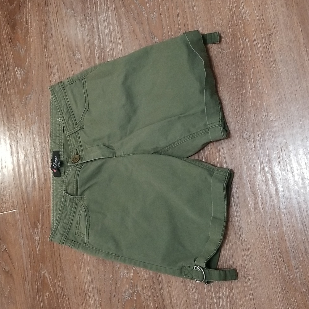 (28W) Guess Los Angeles Cargo Shorts Military Khaki Hiking Camping Outdoor